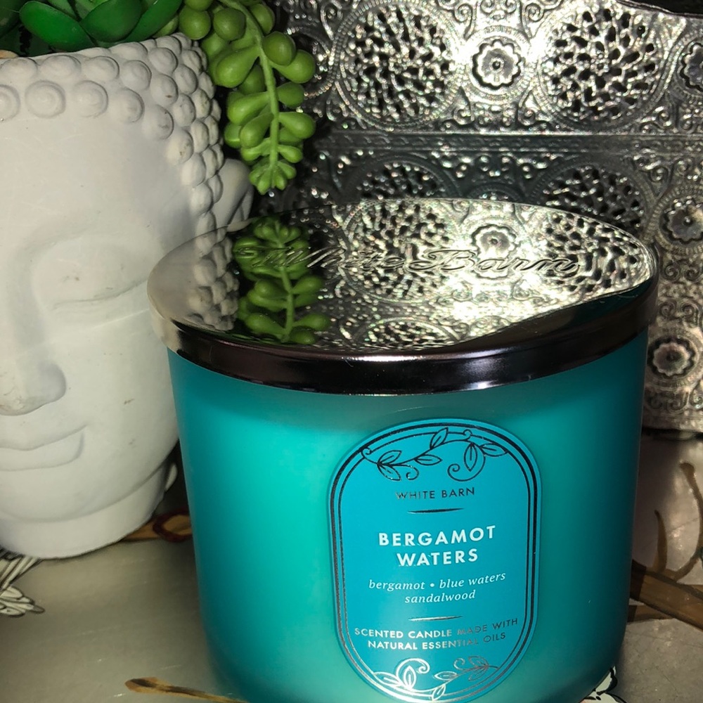 Bath and bodyworks Three wick candle Bergamot Waters